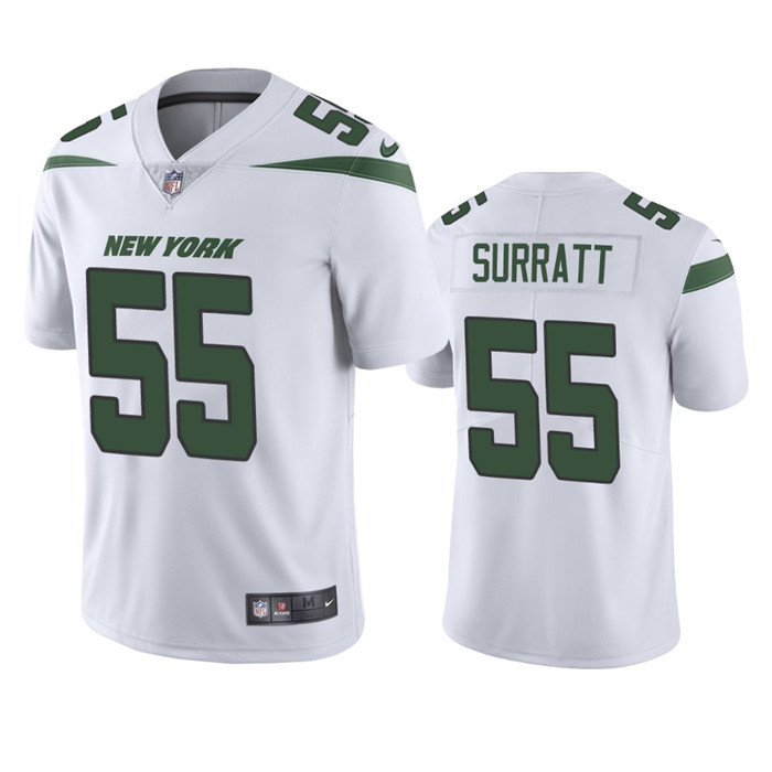 New York Jets #55 Chazz Surratt White Vapor Untouchable Limited Stitched Jersey