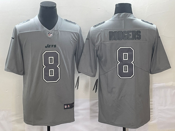 New York Jets #8 Aaron Rodgers Gray Vapor Untouchable Limited Stitched Jersey