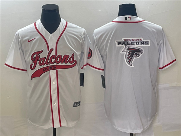 Atlanta Falcons White Team Big Logo With Patch Cool Base Stitched Jersey