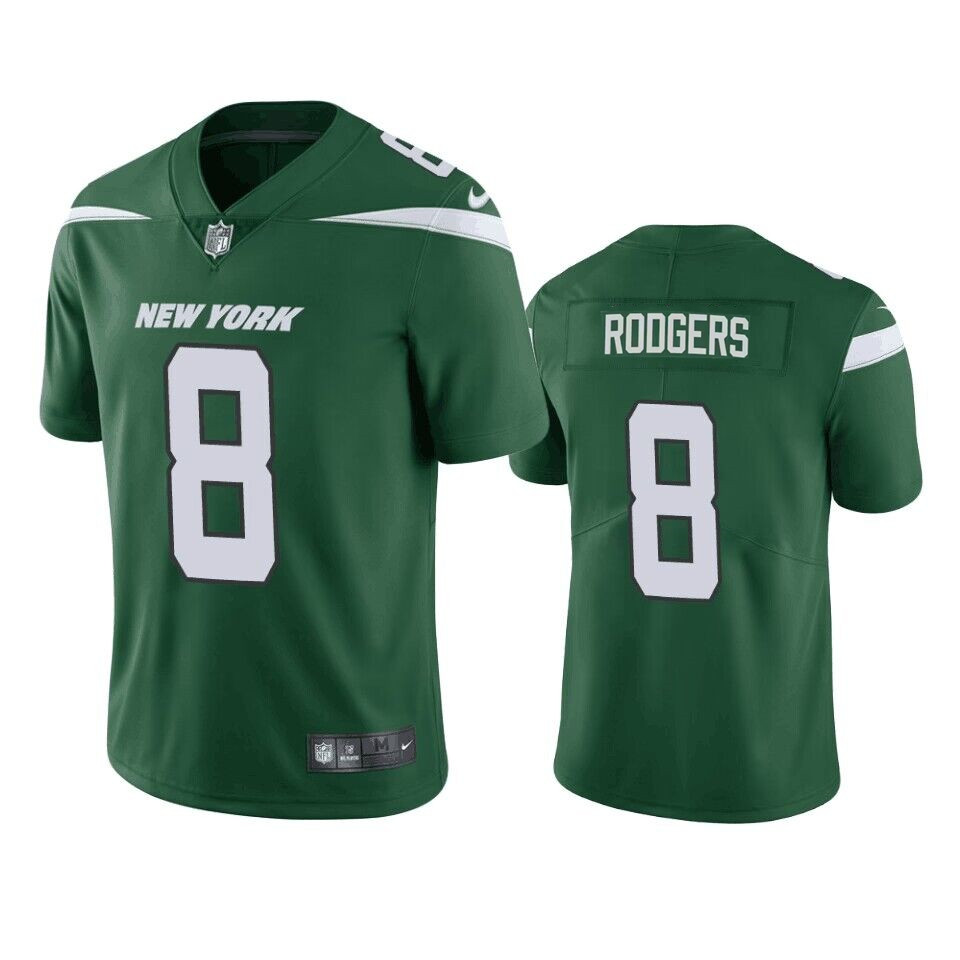New York Jets #8 Aaron Rodgers Green Vapor Untouchable Limited Stitched Jersey