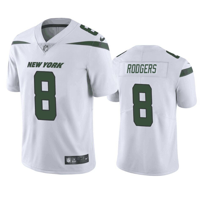 New York Jets #8 Aaron Rodgers White Vapor Untouchable Limited Stitched Jersey