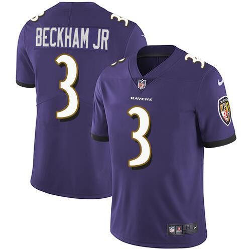 Baltimore Ravens #3 Odell Beckham Jr. Purple Vapor Untouchable Jersey
