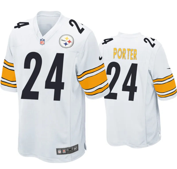 Pittsburgh Steelers #24 Joey Porter Jr. White Stitched Game Jersey
