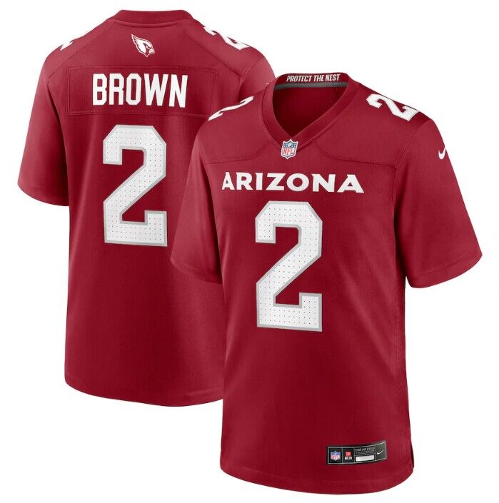 Arizona Cardinals #2 Marquise Brown Red Stitched Game Jersey