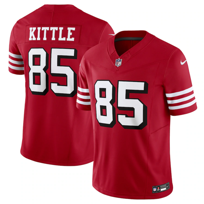 San Francisco 49ers #85 George Kittle New Red 2023 F.U.S.E. Vapor Untouchable Limited Stitched Jersey