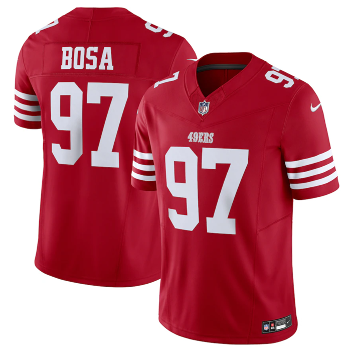 San Francisco 49ers #97 Nick Bosa Red 2023 F.U.S.E. Vapor Untouchable Limited Stitched Jersey