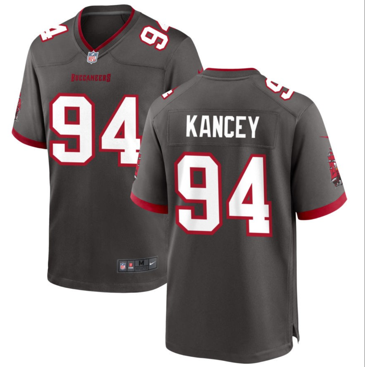 Tampa Bay Buccaneers #94 Calijah Kancey Gray 2023 Draft Stitched Game Jersey