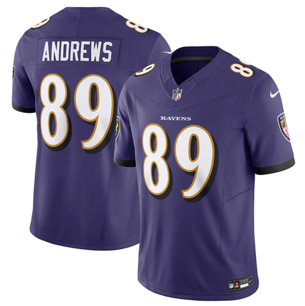 Baltimore Ravens #89 Mark Andrews Purple 2023 F.U.S.E Vapor Jersey