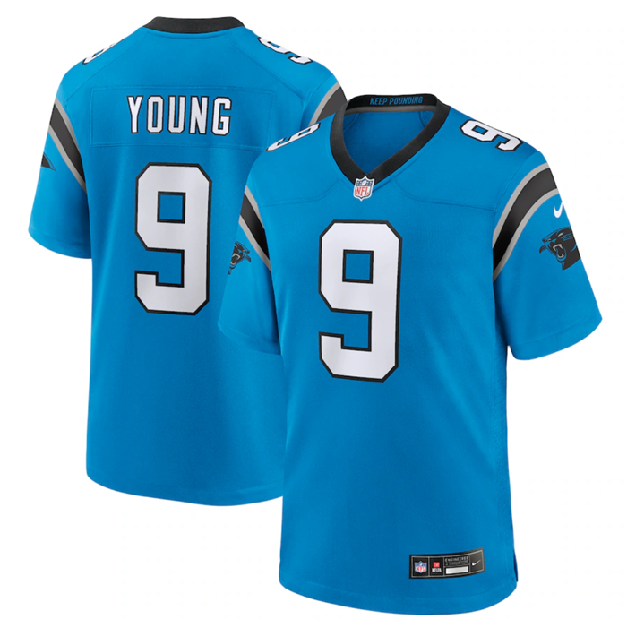 Carolina Panthers #9 Bryce Young Blue Stitched Game Jersey