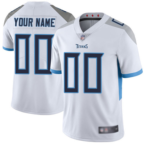 Tennessee Titans White ACTIVE PLAYER Custom Stitched Jersey
