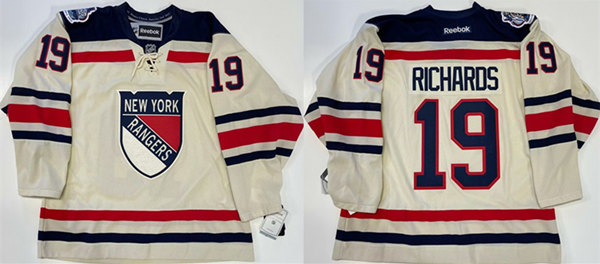 New York Rangers #19 Brad Richards White Stitched Jersey