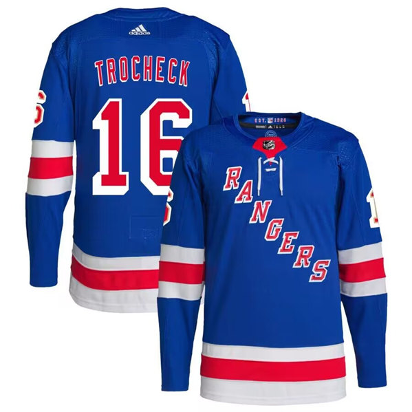 New York Rangers #16 Vincent Trocheck Royal Stitched Jersey