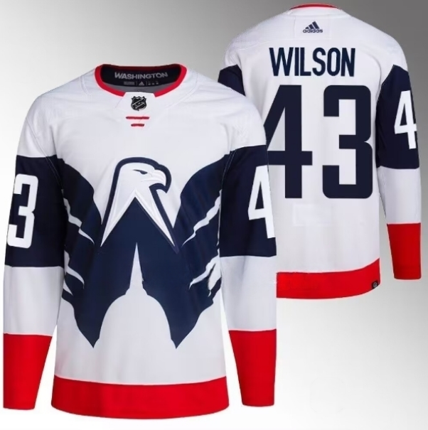 Washington Capitals #43 Tom Wilson White Navy Stadium Series Stitched Jersey