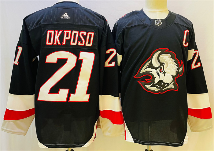 Buffalo Sabres #21 Kyle Okposo 2022-23 Black Stitched Jersey