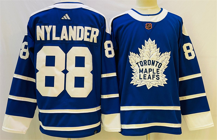 Toronto Maple Leafs #88 William Nylander Blue 2022-23 Reverse Retro Stitched Jersey