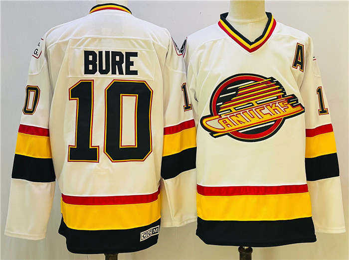 Vancouver Canucks #10 Pavel Bure White Stitched Jersey