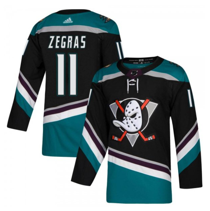 Anaheim Ducks #11 Trevor Zegras Black Stitched Jersey