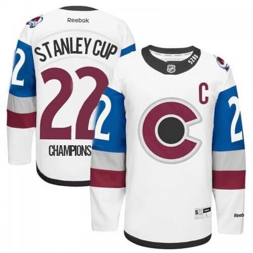Colorado Avalanche #22 Stanley Cup Champions 2022 White Stitched Jersey