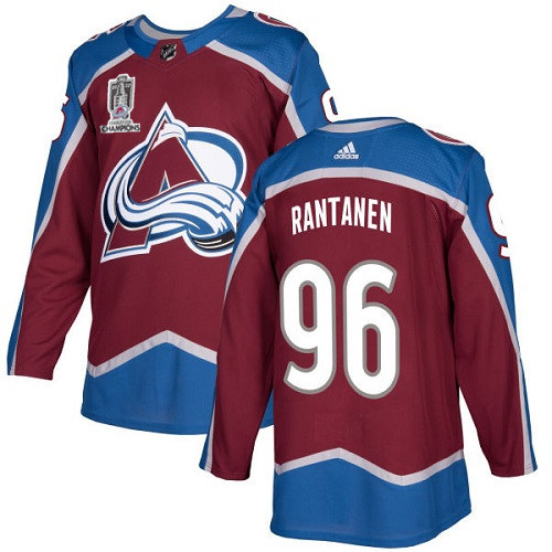 Colorado Avalanche #96 Mikko Rantanen 2022 Burgundy Stanley Cup Champions Patch Stitched Jersey