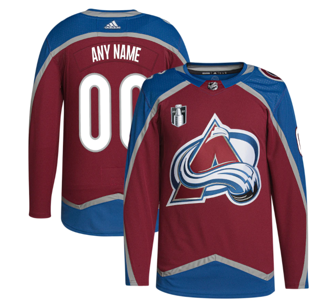 Colorado Avalanche Active Player Custom 2022 Burgundy Stanley Cup Final Patch Stitched Jersey