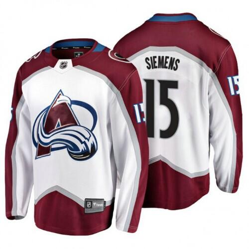 Colorado Avalanche #15 Duncan Siemens White Stitched Jersey