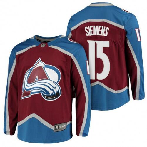 Colorado Avalanche #15 Duncan Siemens Red Stitched Jersey