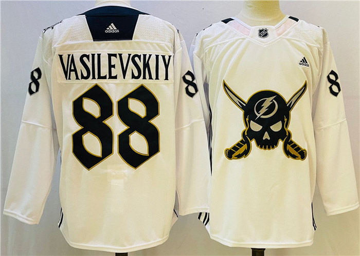 Tampa Bay Lightning #88 Andrei Vasilevskiy White Stitched Jersey