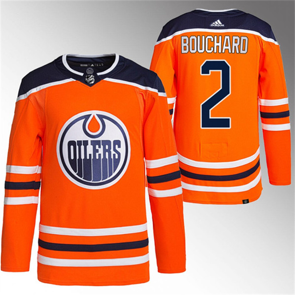 Edmonton Oilers #2 Evan Bouchard Orange Stitched Jersey
