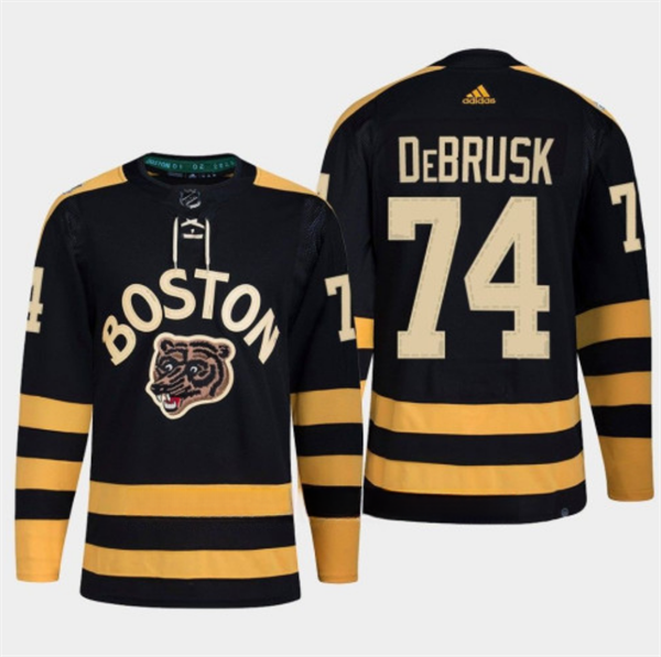 Boston Bruins #74 Jake DeBrusk Black Classic Primegreen Stitched Jersey