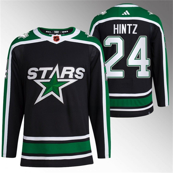 Dallas Stars #24 Roope Hintz Black 2022-23 Reverse Retro Stitched Jersey