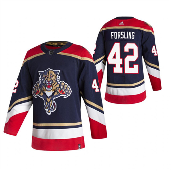 Florida Panthers #42 Gustav Forsling Navy Stitched Jersey