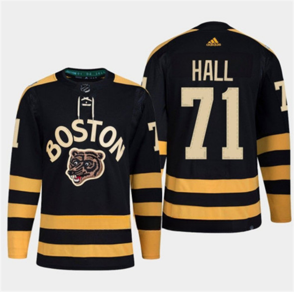 Boston Bruins #71 Taylor Hall Black Classic Primegreen Stitched Jersey
