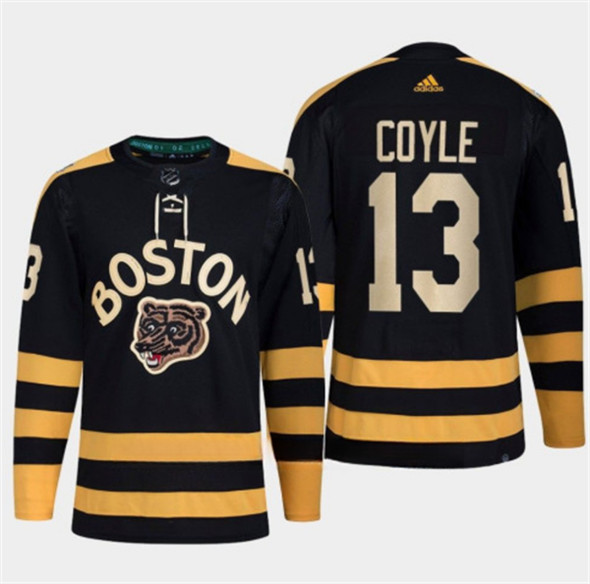 Boston Bruins #13 Charlie Coyle Black Classic Primegreen Stitched Jersey