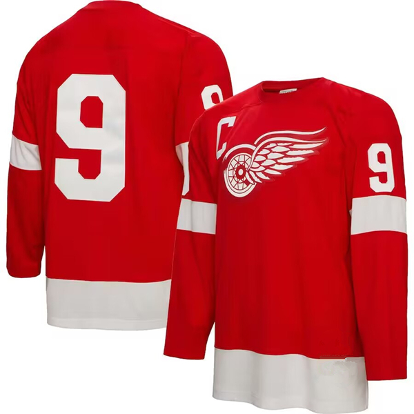 Detroit Red Wings #9 Gordie Howe Red 1960 Mitchell Ness Stitched Jersey