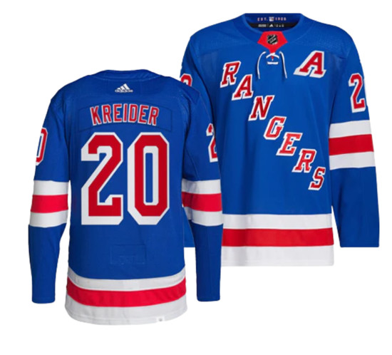 New York Rangers #20 Chris Kreider Blue Stitched Jersey