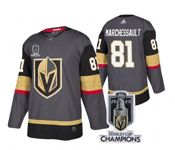 Vegas Golden Knights #81 Jonathan Marchessault Gray 2023 Stanley Cup Champions Stitched Jersey