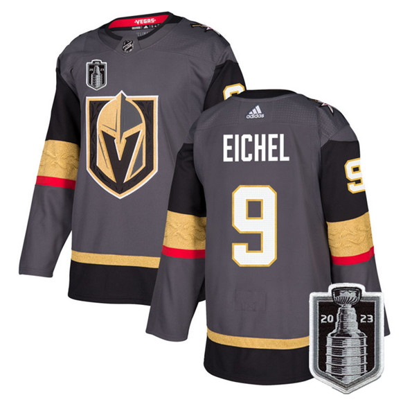 Vegas Golden Knights #9 Jack Eichel Gray 2023 Stanley Cup Final Stitched Jersey