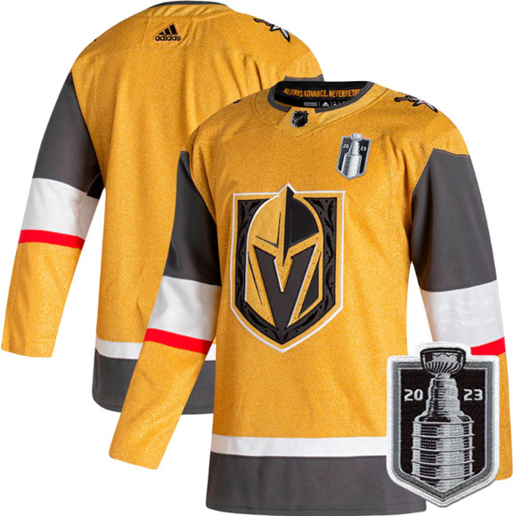 Vegas Golden Knights Blank Gold 2023 Stanley Cup Final Stitched Jersey