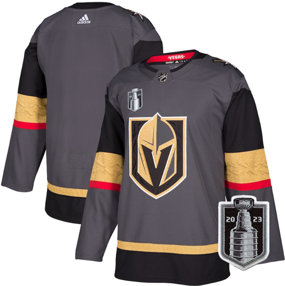 Vegas Golden Knights Blank Gray 2023 Stanley Cup Final Stitched Jersey