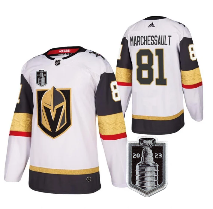 Vegas Golden Knights #81 Jonathan Marchessault White 2023 Stanley Cup Final Stitched Jersey
