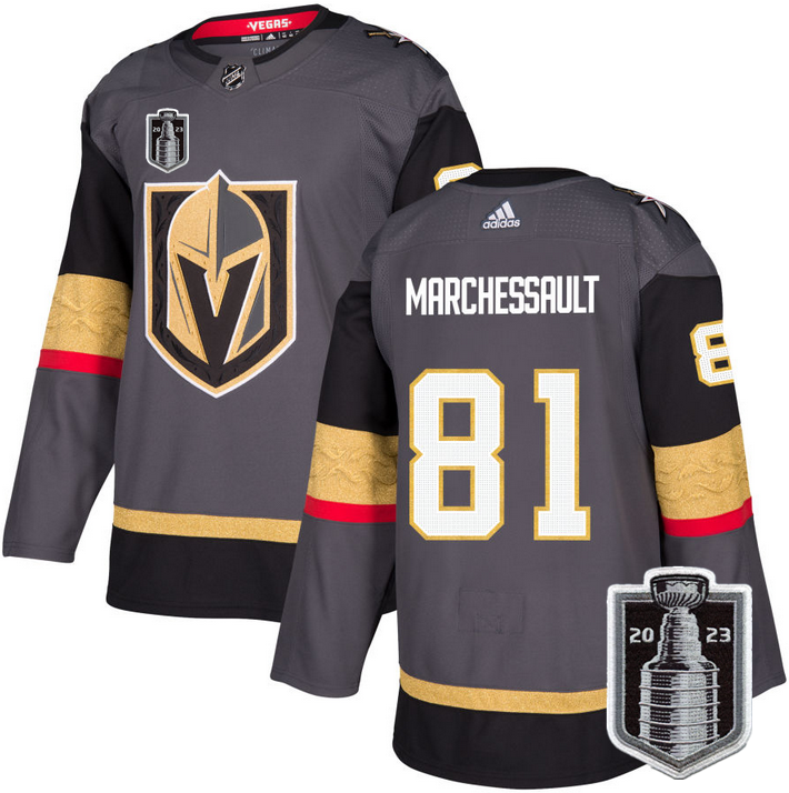 Vegas Golden Knights #81 Jonathan Marchessault Gray 2023 Stanley Cup Final Stitched Jersey