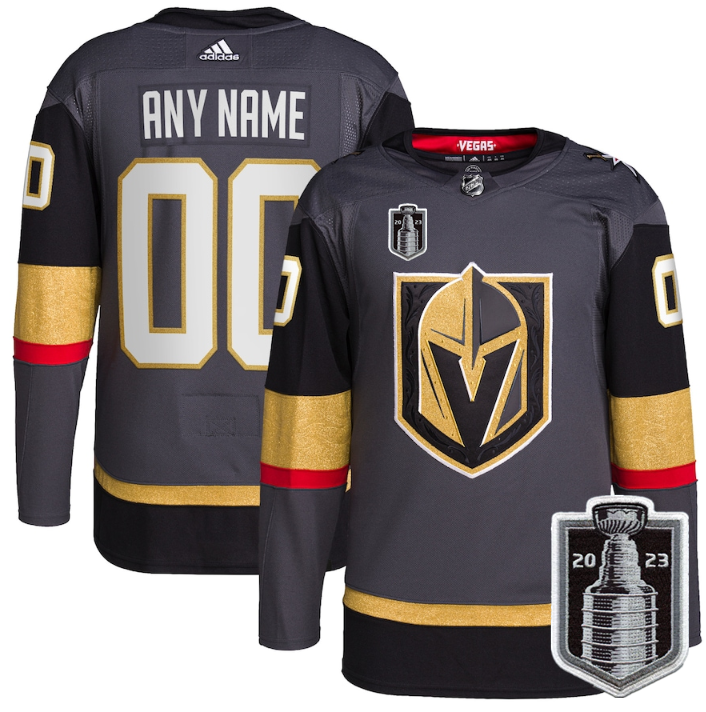 Vegas Golden Knights Customized Gray 2023 Stanley Cup Final Stitched Jersey