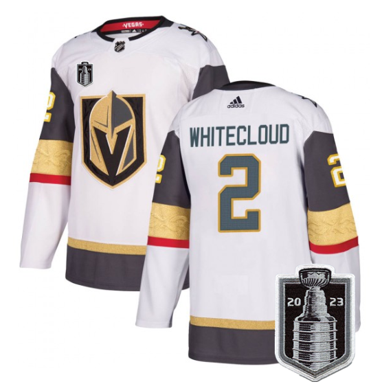 Vegas Golden Knights #2 Zach Whitecloud White 2023 Stanley Cup Final Stitched Jersey