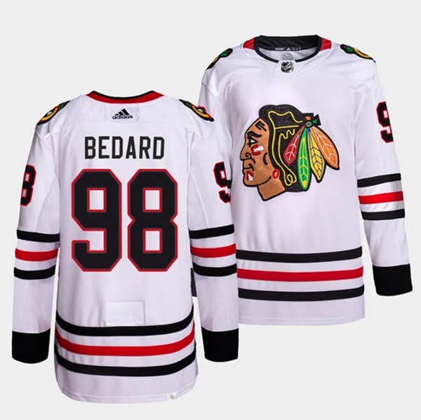 Chicago Blackhawks #98 Connor Bedard White Stitched Jersey