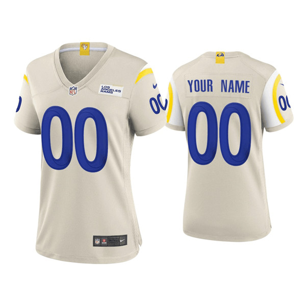 Women's Los Angeles Rams ACTIVE PLAYER Custom 2020 New Bone Stitched Jersey