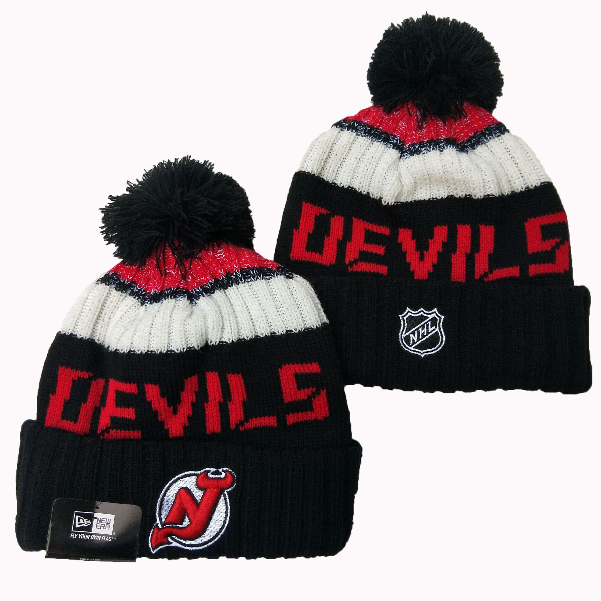 New Jersey Devils Knit Hats -1