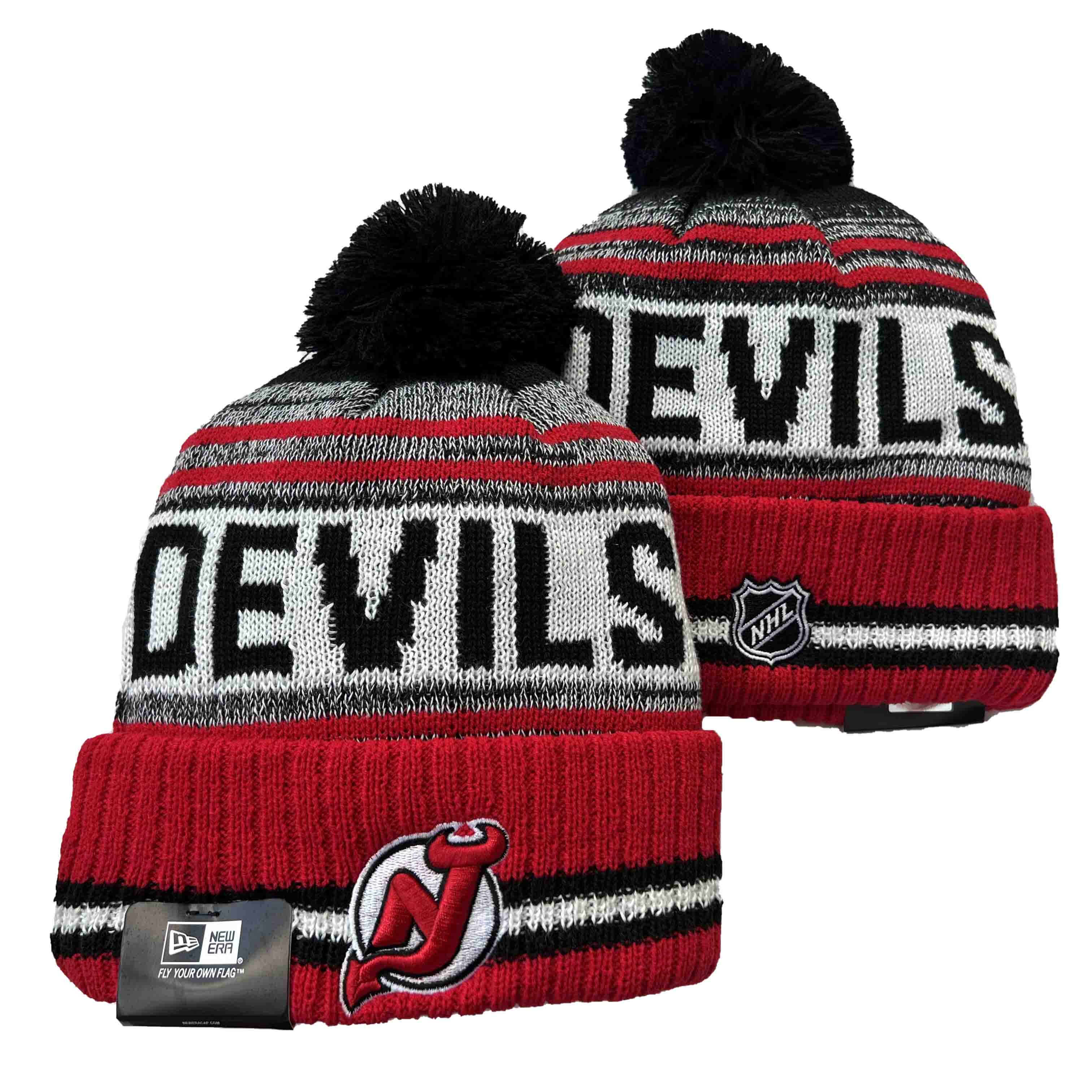 New Jersey Devils Knit Hats -2