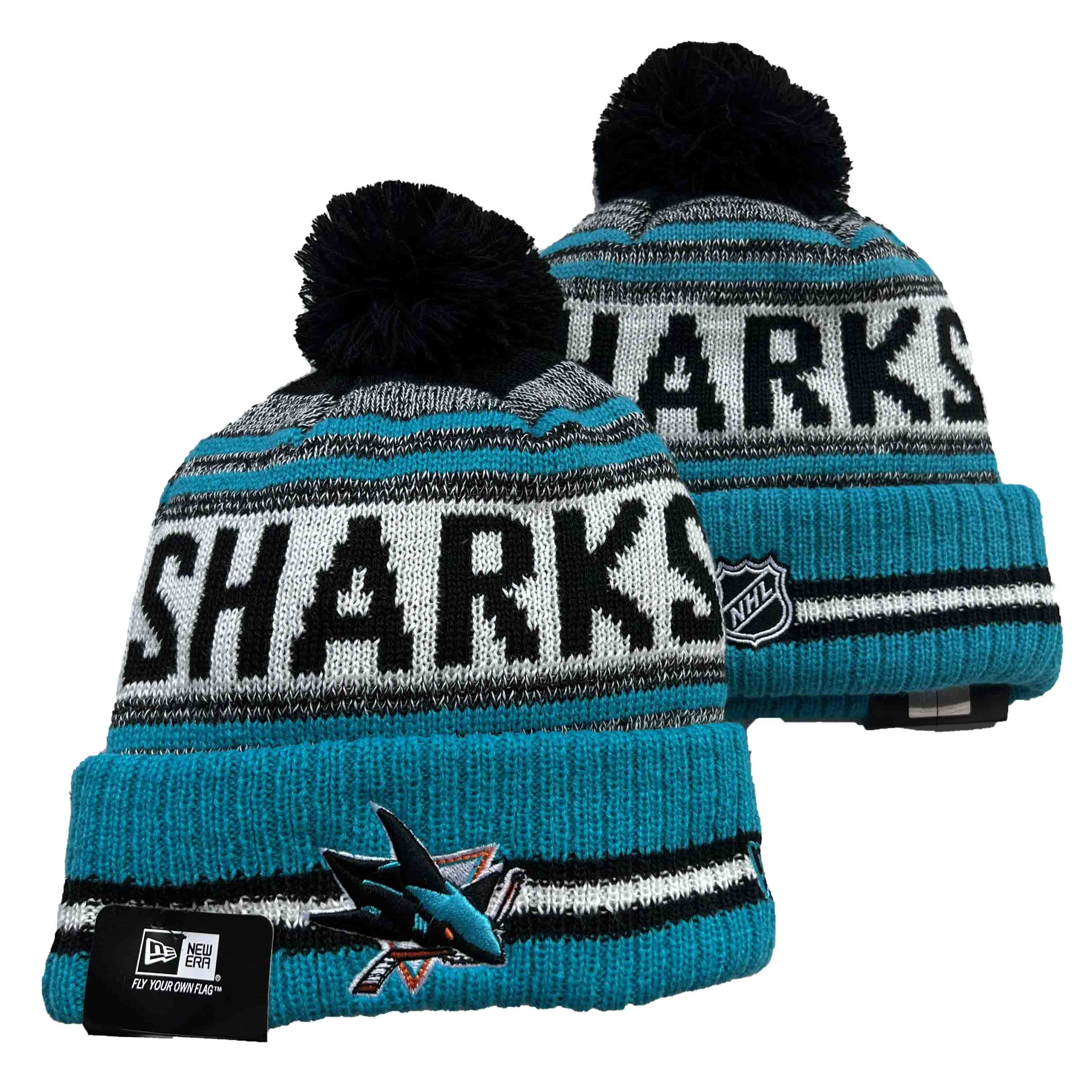 San Jose Sharks Knit Hats -1