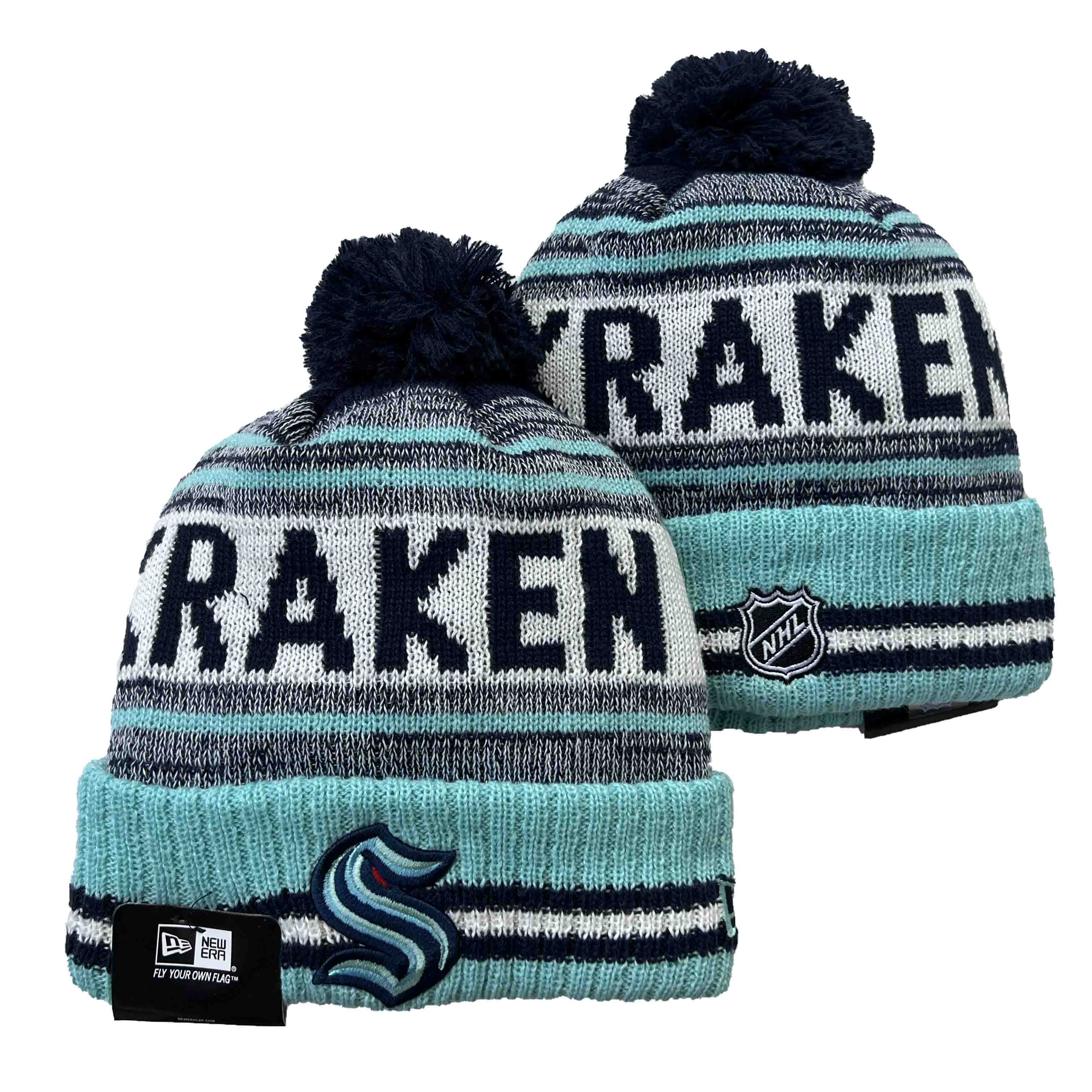 Seattle Kraken Knit Hats -2