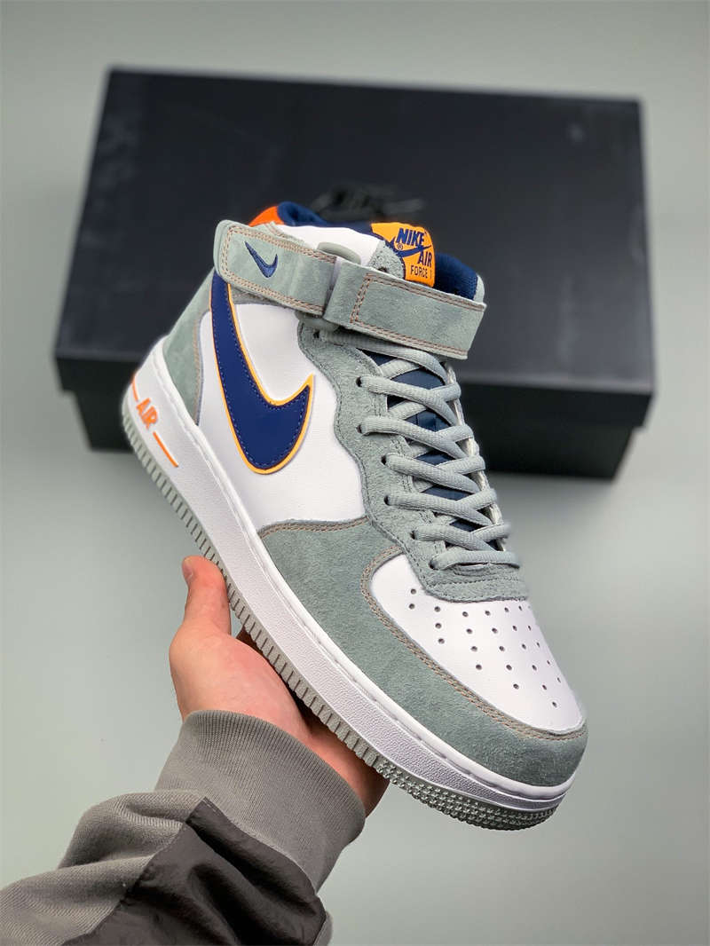 Air Force 1 Mid Grey Blue AO5138-004 Shoes